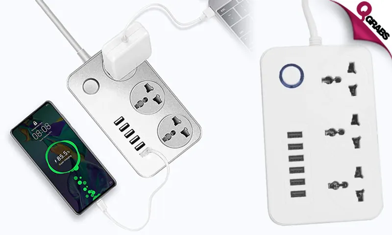 6-USB & 3-Socket Power Strip!